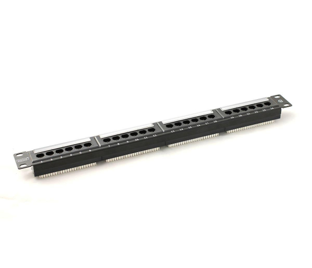 Digitus Patch panel 19" 24 porty, kat.5e, U/UTP, 1U, czarny (komplet - 1380467 - zdjęcie 3